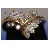 14K GOLD DIAMOND RING SZ 3.75  3.27 GRAMS