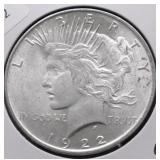 1922 CHOICE BU PEACE DOLLAR