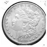1880 O MORGAN DOLLAR AU