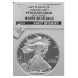 2007 W  NGC PF70 UC SILVER EAGLE
