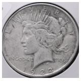 1922 PEACE DOLLAR XF