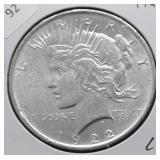 1922 CHOICE BU PEACE DOLLAR