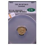 1852 CAC AU DETAILS GOLD DOLLAR