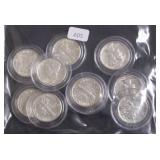 10 NICE MERCURY DIMES