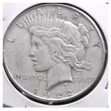 1922 PEACE DOLLAR VF