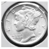 1942 GEM BU SPLIT BANDS MERCURY DIME