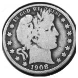 1908 O BARBER HALF DOLLAR G