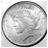 1922 CHOICE BU PEACE DOLLAR