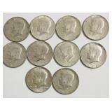 10 40 % SILVER HALF DOLLARS