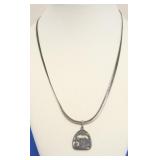 STERLING SILVER FLAT W/ PENDANT