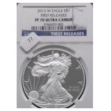 2013 W NGC PF70UC SILVER EAGLE