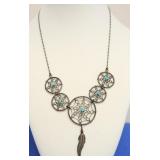 STERLING SILVER WEB NECKLACE