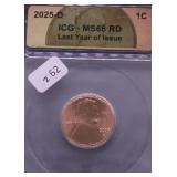 2025 D ICG MS66 RED LINCOLN CENT