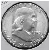 1953 S GEM BU FRANKLIN HALF DOLLAR