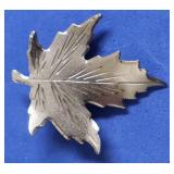 LEAF BROACH STERLING SILVER