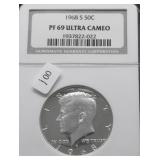 1968 S NGC PF69UC KENNEDY  HALF DOLLAR