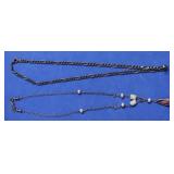 2 STERLING SILVER NECKLACES