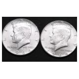 TWO 1964 KENNEDY HALF DOLLAR