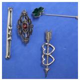 STERLING SILVER BROACHES