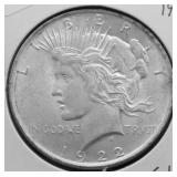 1922 CHOICE BU PEACE DOLLAR