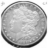 1884 CC MORGAN DOLLAR XF
