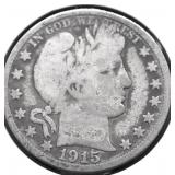 1915 S BARBER HALF DOLLAR G