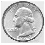 1949 GEM BU WASHINGTON QUARTER