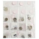 SHEET OF SILVER COINS