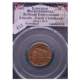2009 PCGS GEM RED FORMATIVE YEARS LINCOLN CENT