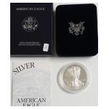 2000 PROOF SILVER EAGLE W BOX PAPERS