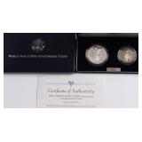 PROOF WW2 SILVER DOLLAR & HALF W BOX PAPERS
