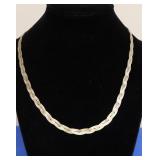 STERLING SILVER FLAT WEAVE NECKLACE