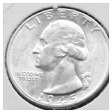 1945 S CHOICE BU WASHINGTON QUARTER
