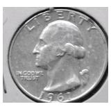 1961 PROOF WASHINGTON QUARTER