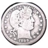 1908 BARBER QUARTER G