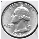 1958 D GEM BU WASHINGTON QUARTER