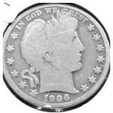 1906 D BARBER HALF DOLLAR G DETAILS