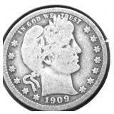 1909 BARBER QUARTER VG