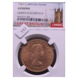 1967 G BRIT NGC GENUINE LARGE PENNY