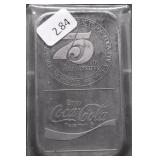 VINTAGE 1 OZ .999 SILVER COCA COLA BAR