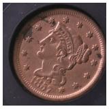 1857  LARGE CENT AU