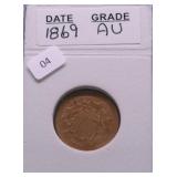1869 TWO CENT PIECE XF DETAILS