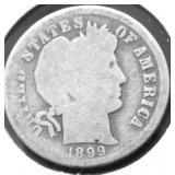 1899 O BARBER DIME G