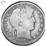 1901 BARBER HALF DOLLAR G