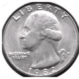 1982 D CHOICE BU WASHINGTON QUARTER