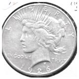 1926 S PEACE DOLLAR VF