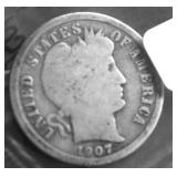 1907 D BARBER DIME G