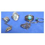 4 STERLING SILVER RINGS