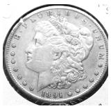 1891 S MORGAN DOLLAR AU