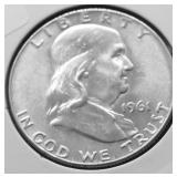 1961 D FRANKLIN HALF DOLLAR UNC